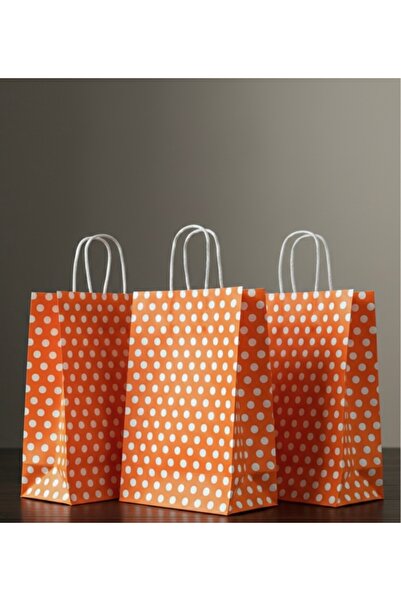 aybaş kağıtçılık 1.Kalite 18x24 Cm (15 Adet) Turuncu Renk Beyaz Benekli Kraft...