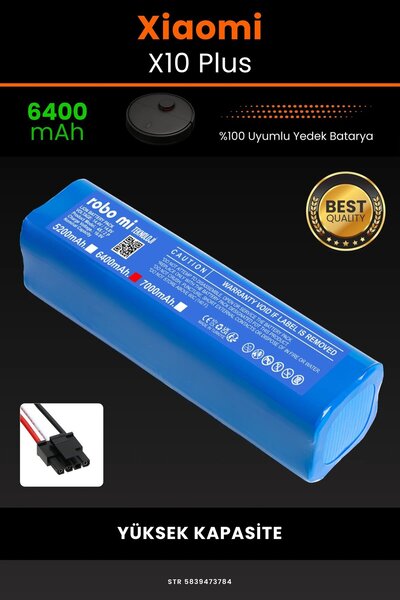 robo mi Xiaomi Robot Vacuum X10 Plus 6400mah Robot Süpürge Bataryası - Sertif...