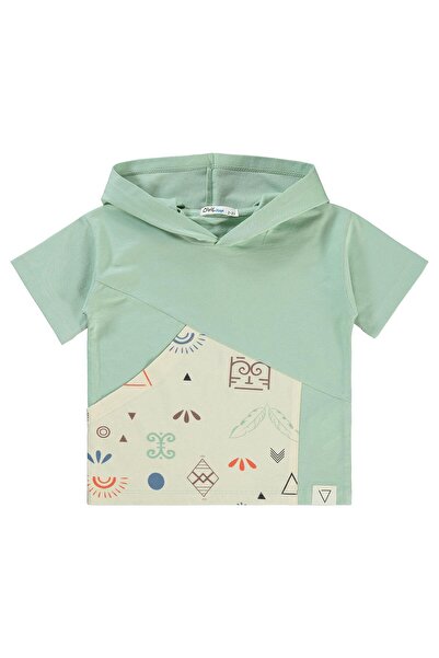 Civil Boys تي شيرت بقلنسوة للأولاد 2-5 سنوات نعناعي