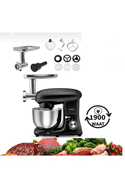 Karaca Kıyma Çekme ve Hamur Yoğurma vb. 5,5 Lt Sucuk-Sosis/İçli Köfte Aparatl...