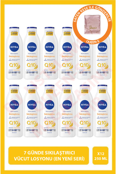 NIVEA Q10 7 Günde Sıkılaştırıcı Vücut Losyonu 250ml,C Vitamini,Nemlendirici, ...