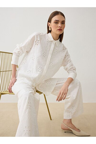 Refka Броде Туніка та Штани Двоє Комплект - Екрю - Refka