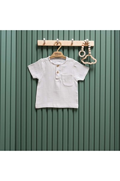 Tiffany Yrim Patli Muslin Unisex Baby Tshirt Gray