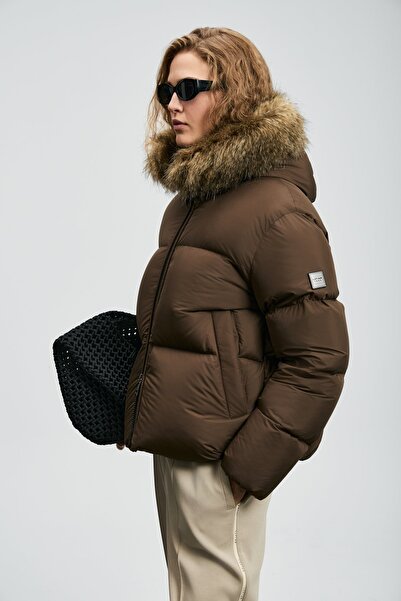 Lufian 122120052 Sunshıne Goose down Women's Coat Brown