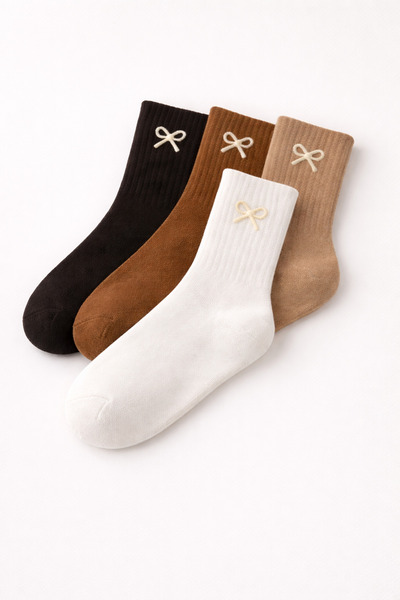 AYDK Ženska mašna sa trakom za vez Sa deznom 4 para ženskih čarapa za leto i ...