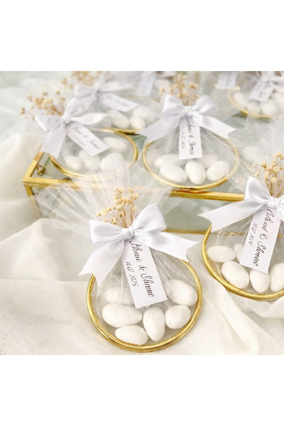 Nilsu Tasarım Nikah Şekeri Nişan Söz Düğün Hediyeliği 10 Adet magnetli