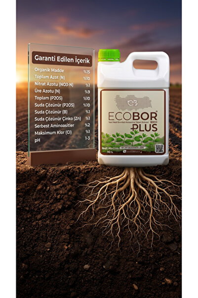 ECOBOR Eco Bor Plus Yeni Nesil Sıvı-Katı Konsantre Taban Gübresi 5 Lt