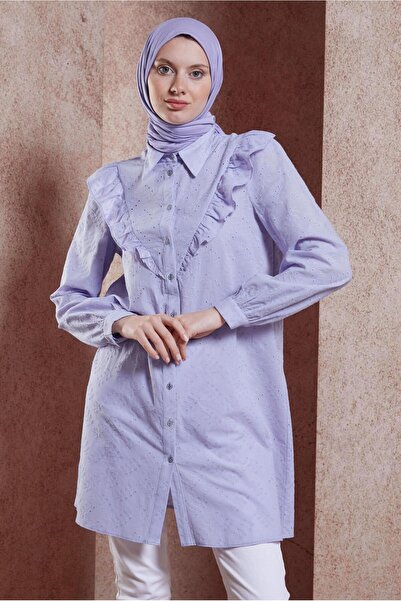 Alvina 44649 Μοντέλο Hijab Τουνίκ - Λεπτομέρεια με φιρέρ