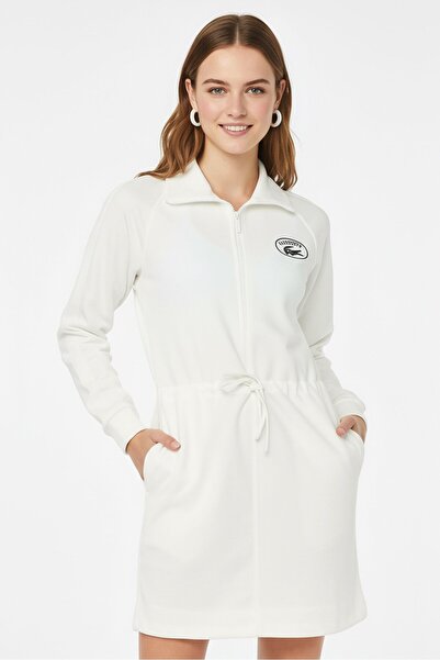 Lacoste Women Brand Logo Shift Dress, White