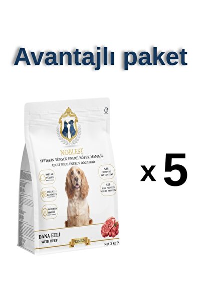 NOBLEST PET YÜKSEK ENERJİ YETİŞKİN KÖPEK MAMASI 5 X 2 KG