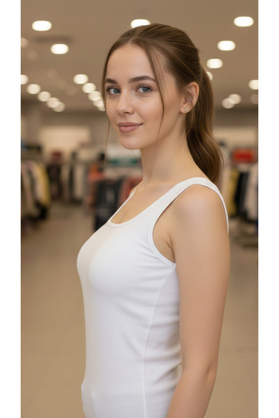 YPC TEKSTİL Thick Straped Cotton Lycra Tank Top