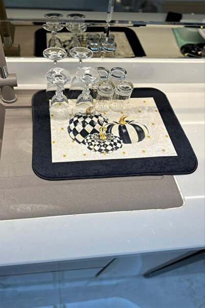 DEKOMOD Bulaşık Kurutma Matı Kurulama Bezi Kurutma Örtüsü Tezgah Üstü Bulaşık...