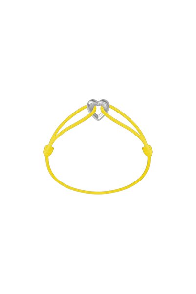 Wecord London سوار من خيط فضي على شكل قلب