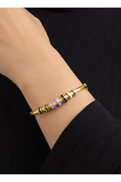 REDMOON GOLD 22 Ayar Altın Renkli Günlük Kelepçe Bilezik 10.46 GR KLP1123