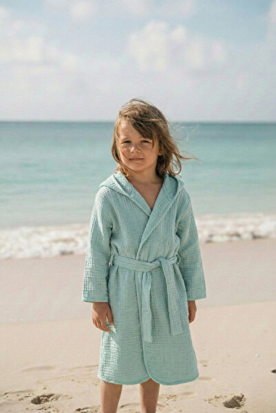 Tuğba Kuğu 4 Kat Müslin Bornoz - Policolor Serisi - Dot