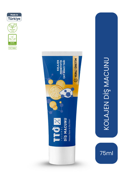 TTO X Kolajen & Çay Ağacı Yağı İçeren Diş Macunu (Hassas Dişler) 75 ml