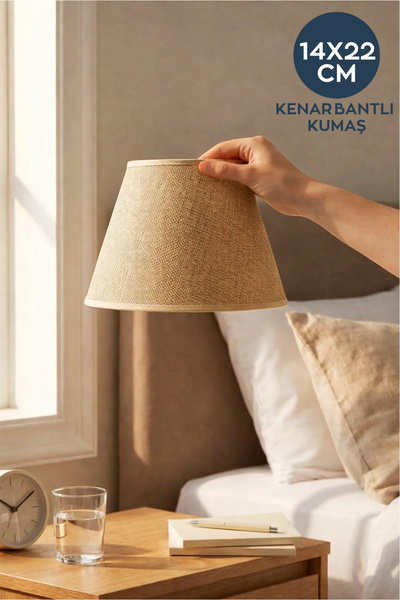 HOMİNG Kumbeji Kumaş Abajur Başlığı 22'lik