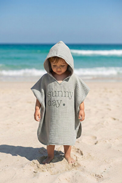 Tuğba Kuğu 4 Kat Müslin Panço - Policolor Serisi - Dot