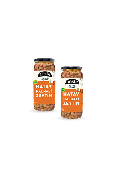taneli Ariste 2'li Hatay Halhali Yeşil Zeytin 600 gr (300 gr x 2)
