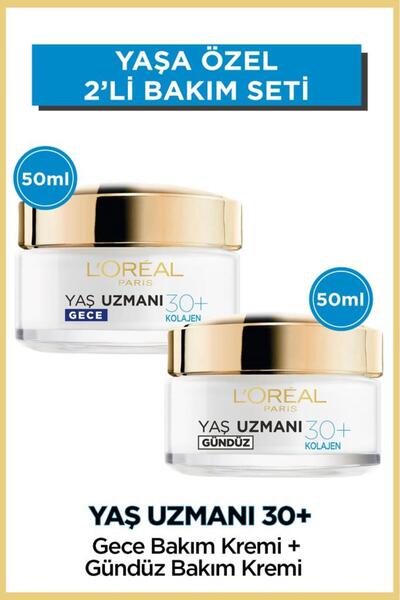L'Oreal Paris Yaş Uzmanı 30+ Kırışıklık Karşıtı Nemlendirici Gündüz & Gece Kr...