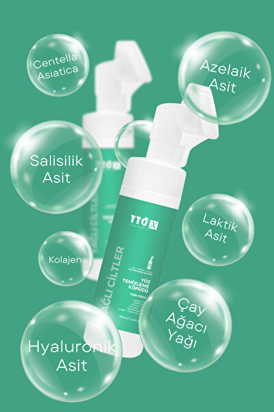 TTO Yüz Temizleme Köpüğü Arındırıcı 200 ml Çay Ağacı Yağlı X Aplikatörlü Yağlı Ciltler