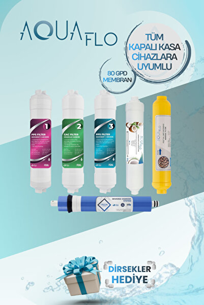 AQUAFLO Kapalı Kasa Su Arıtma Cihazı 10lu Filtresi Standart Membran Set (MKR)