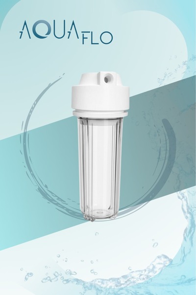 AQUAFLO Su Arıtma Cihazı Açık Kasa Şeffaf Housing 10İnç