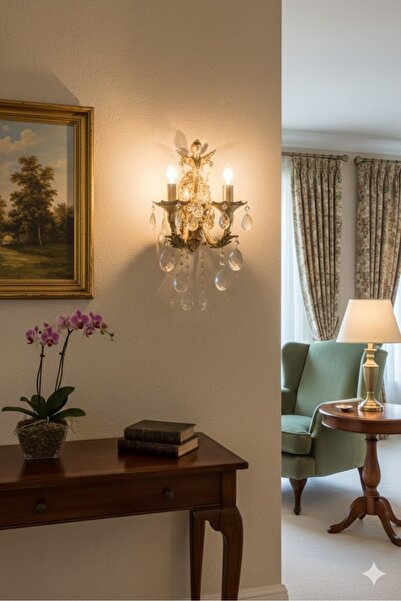 Mutlu Aplik Döküm 2 Li Antik Melekli Eskitme