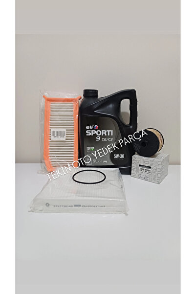 OEM Dacia logan-sandero 0.9 TCE filtre bakım seti+5w30 sporti9 elf motor yağ