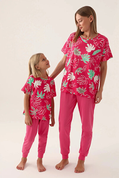 Rolypoly Mother-daughter dual set - light fuchsia
