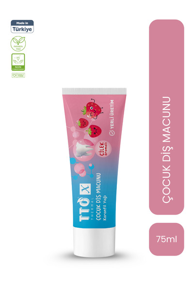 TTO X Çocuk Diş Macunu Çilek Aromalı 50ml