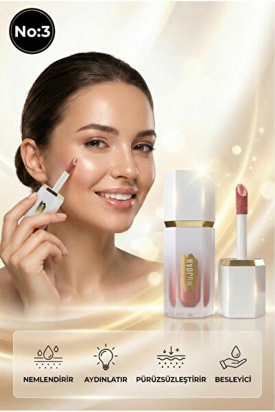 MUJGAN Doğal Bitişli Işıltı Veren Sıvı Aydınlatıcı NO:3