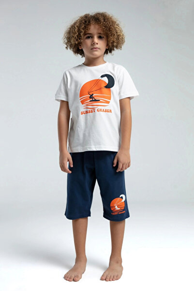 Rolypoly Boy's White Capri Set