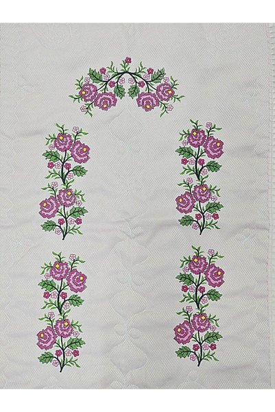 DİLEX Prayer Rug Powder Etamine Embroidered Dowry Holder 120X73 cm