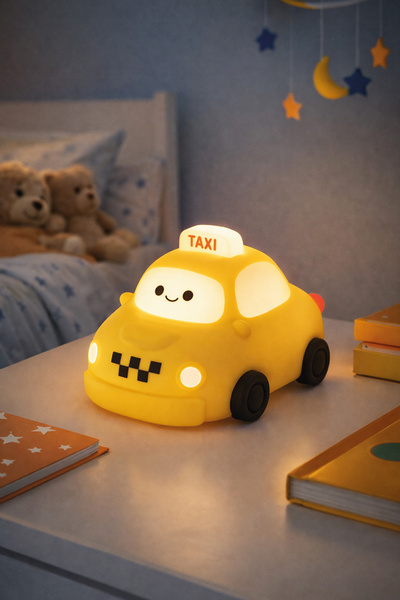 Xo OZ13 1200mAh Taksi Tasarım Şarjlı Çocuk Gece Lambası - 3 Seviyeli Aydınlatma