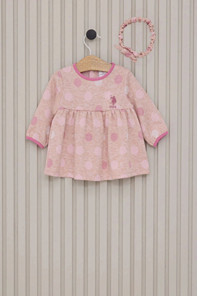 U.S. Polo Assn. Kız Bebek Elbise - Karanfil