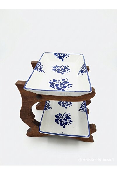 resinwoodliving Çok Amaçlı Servis Sunumluk, Ahşap ve 2 Katlı, Ikramlık, Kahva...