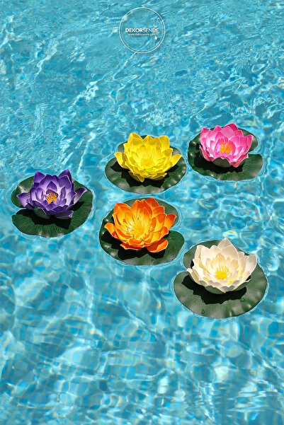 Dekorsende Artificial Lotus Blossom Orange