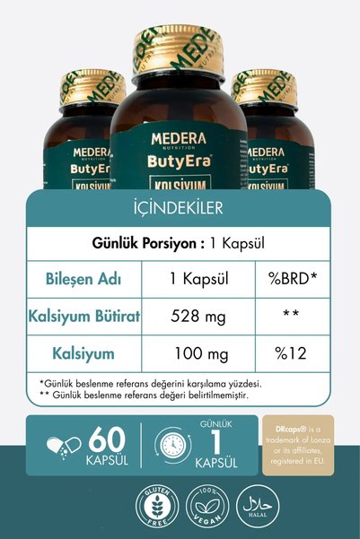 ButyEra Medera Nutrition 3 Pieces of Calcium Butyrate-Containing Supplement Food (Postbiotic)