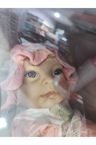 Boratila Toys 40 CM Tam Vinil Kıyafetli Güzel Bebek Emzik ve havlu Aksesuarlı...