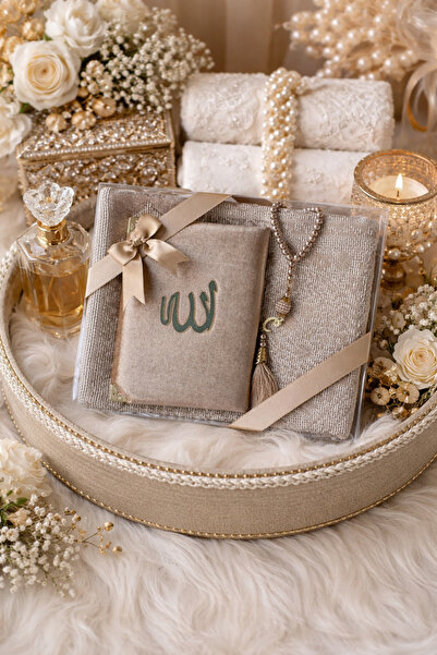 DİLEX Hediye Çeyiz Bohça Tafta Saçaklı Seccade Set