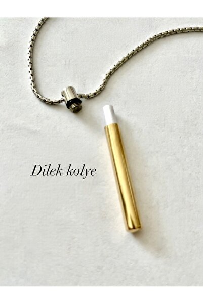 Açıkmeşe Ev Yaşam Ürünleri Unisex Steel Cylinder Wish Bar Necklace Waterproof...