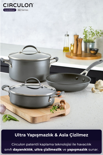 Circulon A1 Series Scratchdefense Non-Stick 5-Piece Pans and Pots Set