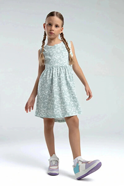 Rolypoly Branch Patterned Zero Sleeve Dress