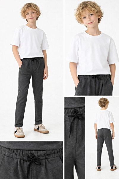 RAPAPA Pantaloni de sport pentru băiat cu centură cu două picioare 7435A