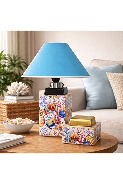 MARS CONCEPT RENKLİ SERAMİK ABAJUR VE AKSESUARI