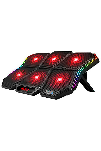 OEM Ψύκτης για φορητό υπολογιστή gaming, 6 ανεμιστήρες, φωτισμός RGB, 2 x USB...