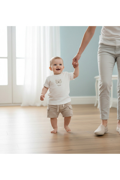 BabyCosy Organic Wear طقم شورت للأطفال الأولاد مكون من قطعتين مصنوع من القطن ...