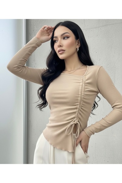 ns nirvana secret Νέο προϊόν Γυναικεία μπλούζα με ασύμμετρη κοπή από ύφασμα O...