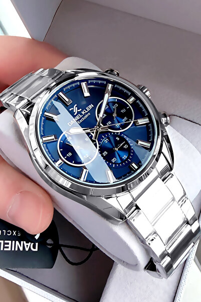 Daniel Klein Premium Fonksiyonlu Erkek Kol Saati 3 Atm Su Geçirmez Gümüş Renk...